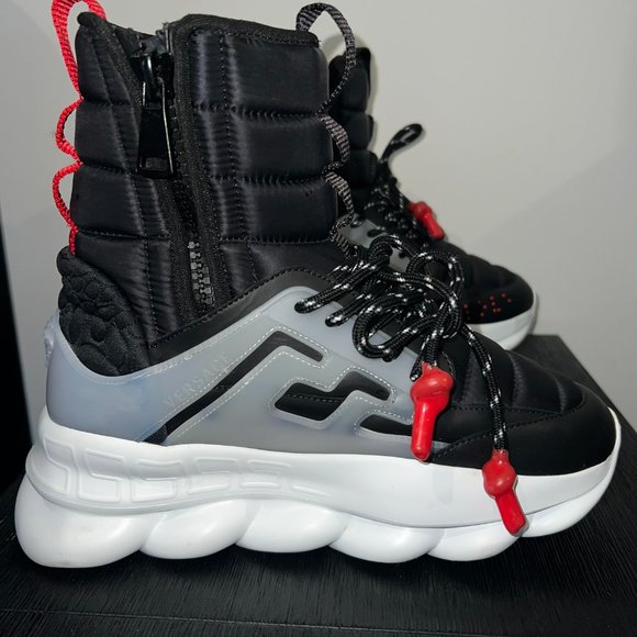 Versace Chain Reaction High Top Sneaker Boots - Picture 5 of 10